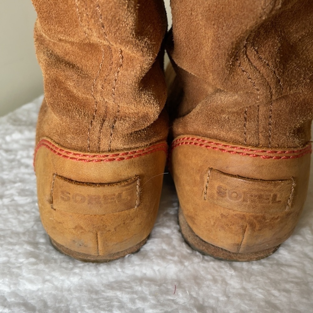 SOREL Leather Moccasin Boots Woman’s Size 6 - Picture 5 of 11